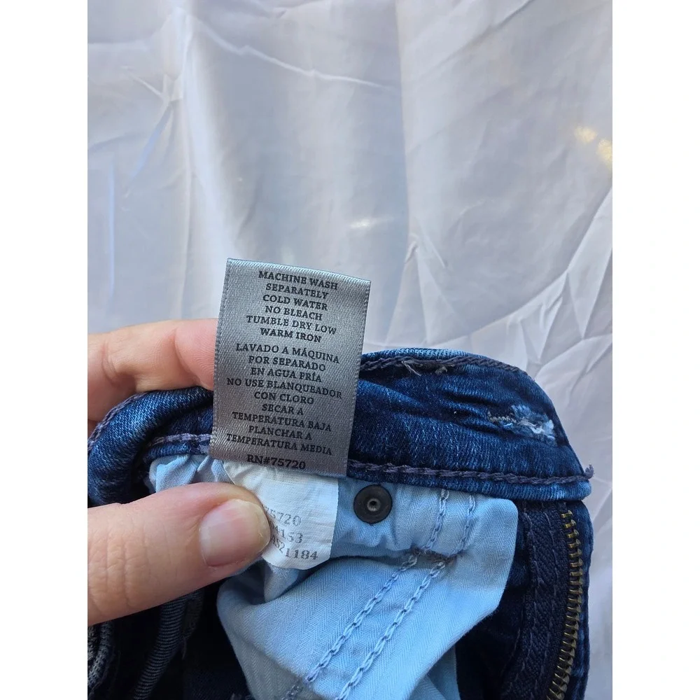 BKE Aiden Bootleg Jeans Boys 27R Dark Wash Stretch Denim Embroidered Pockets